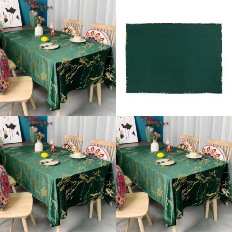 골드 마블 식탁보 220x140cm 그린 책상덮개 테이블덮개