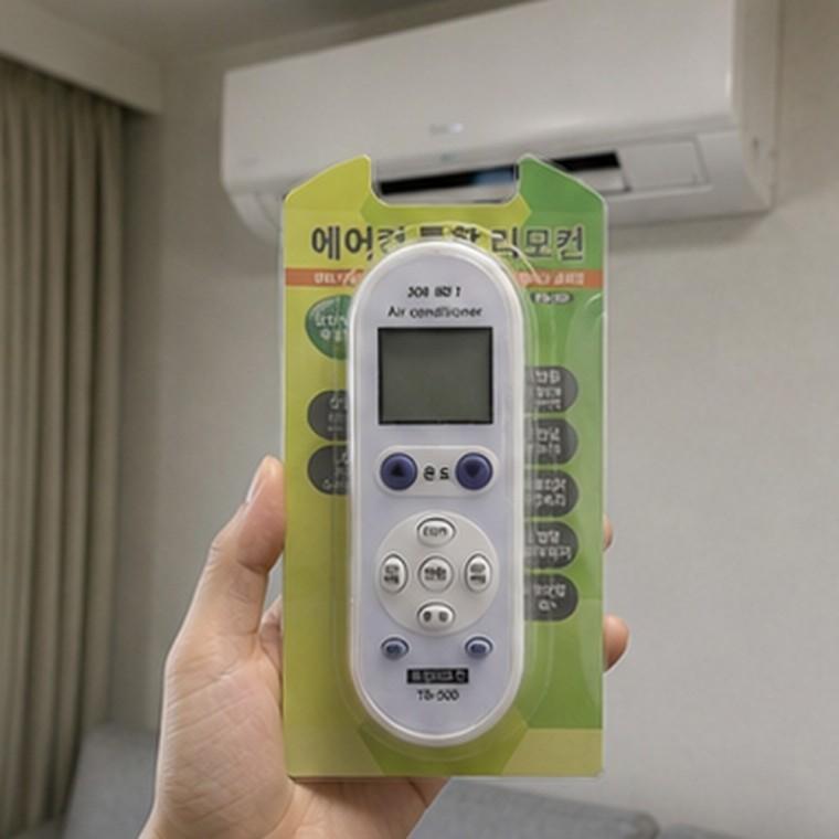 에어컨 냉난방기 만능리모컨 자동설정 수동설정 설정번호 입력 LCD 화면