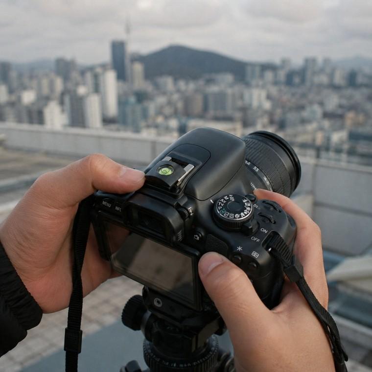 DSLR 카메라 핫슈에 장착하는 내장 버블 수평계 고무 캡 보호커버