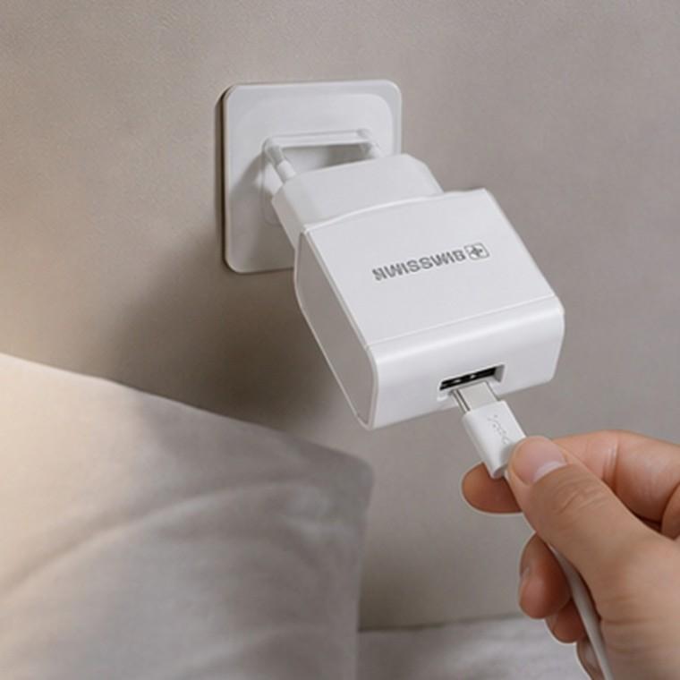 USB 급속 충전기 9V 1 67A 퀵차지 2 0 분리형 화이트 C타입 케이블 포함