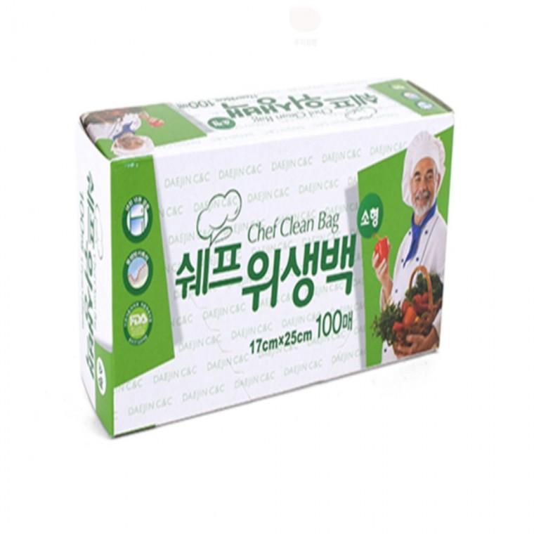 주방 위생 보관백 소형 100매입 식품보관백 주방비닐포장 식품용위생백