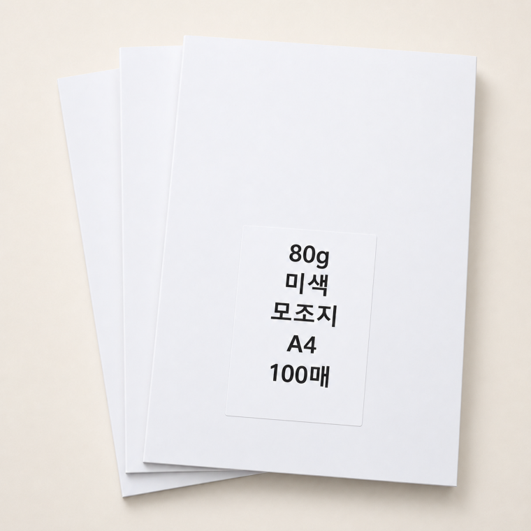 80g 미색 모조지 100매