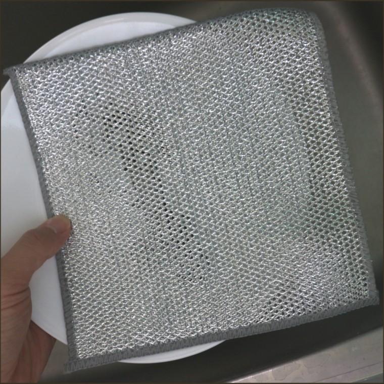 2겹 2중 튼튼한 은사수세미 실버 은색 망사 설거지