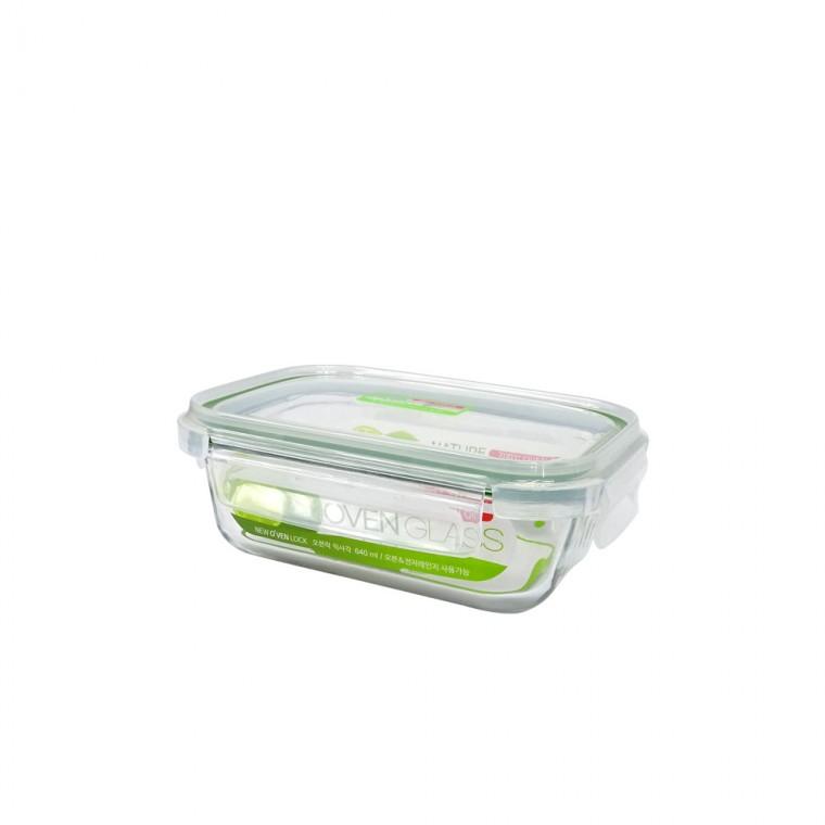 뉴오븐글라스 직사각 640ml/밀폐용기/내열유리/오븐용기/전자레인지