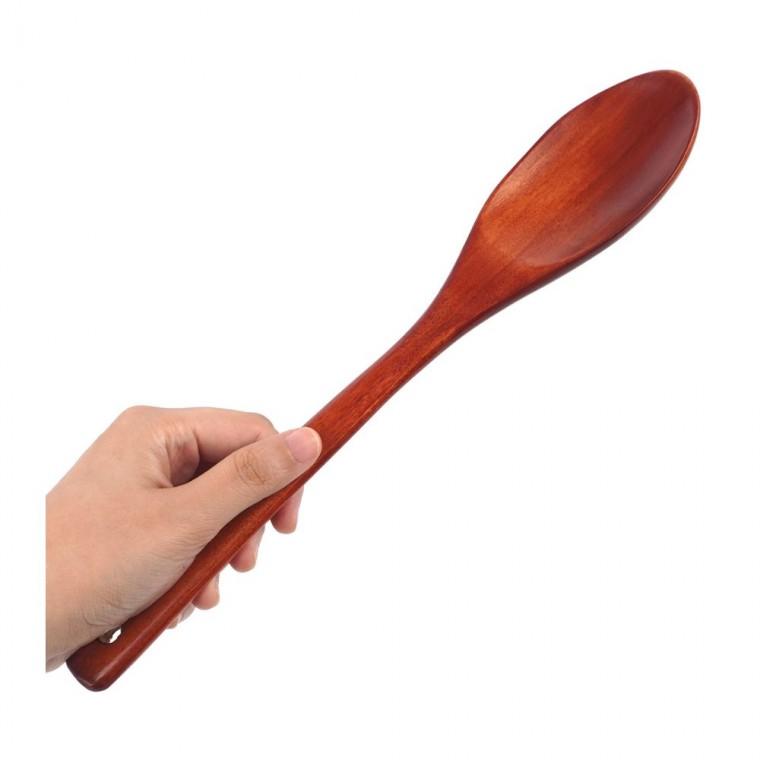 우드 볶음스푼 주방 요리 조리 깊은 대형 레이들 원목 긴손잡이 나무