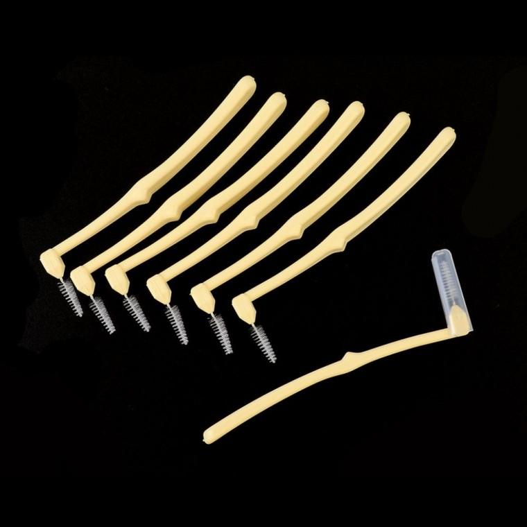 L자 치간 브러시 관리 청결 꺾인 치아 좁은 모양 간격 7P