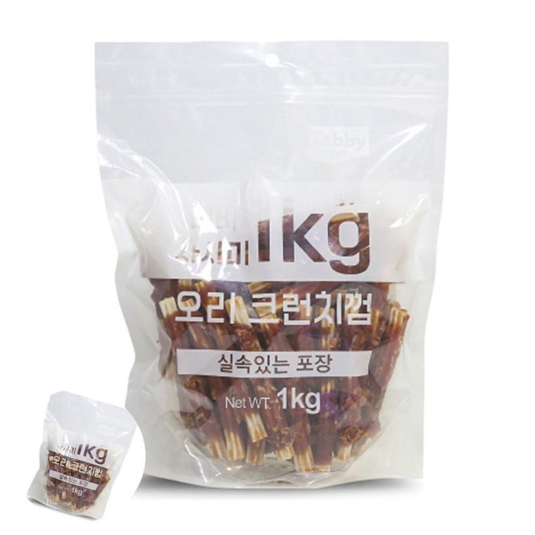 강아지산책간식 애견영양간식 반려견간식 애완견간식 강아지건강간식 강아지 간식 사사미 오리 크런치껌 1k