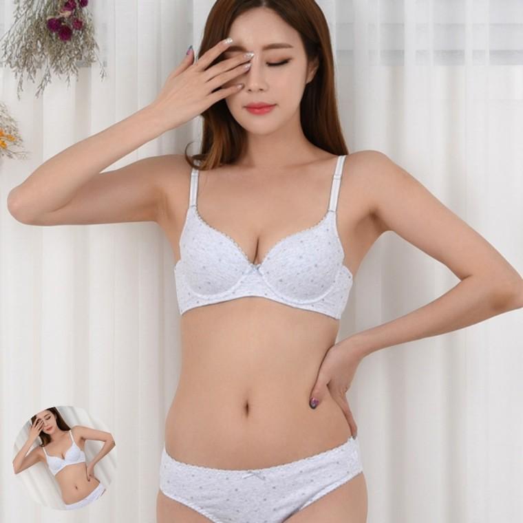A컵 브라팬티세트 노와이어브라 언더웨어 베이직브라 작은가슴브라 여성팬티세트