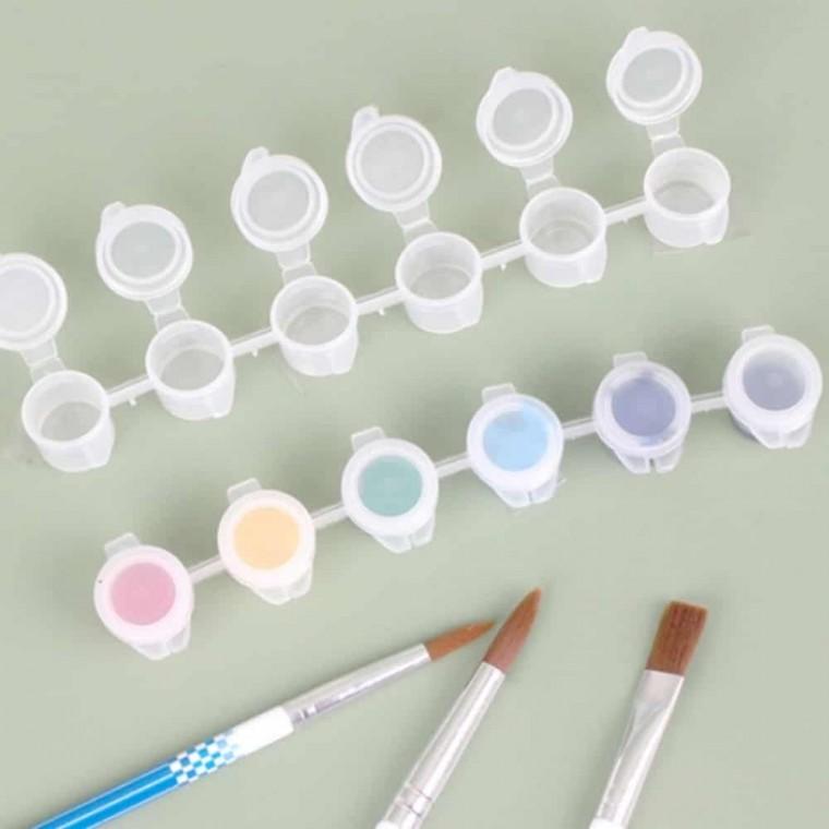 미니 물감통 6구 미술파레트 물감파레트 물감소분 물감파렛트 미니파렛트