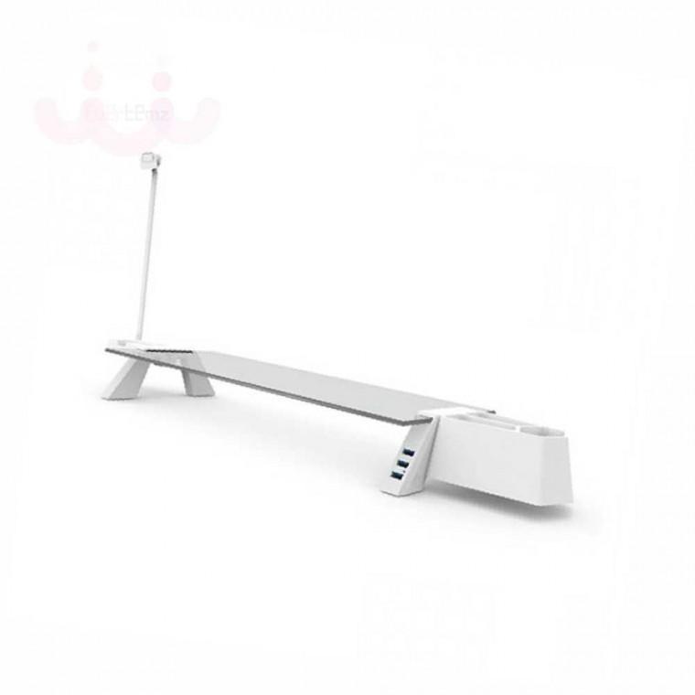 모니터받침대 USB 허브 모니터스탠드 투명다이 컴퓨터다이