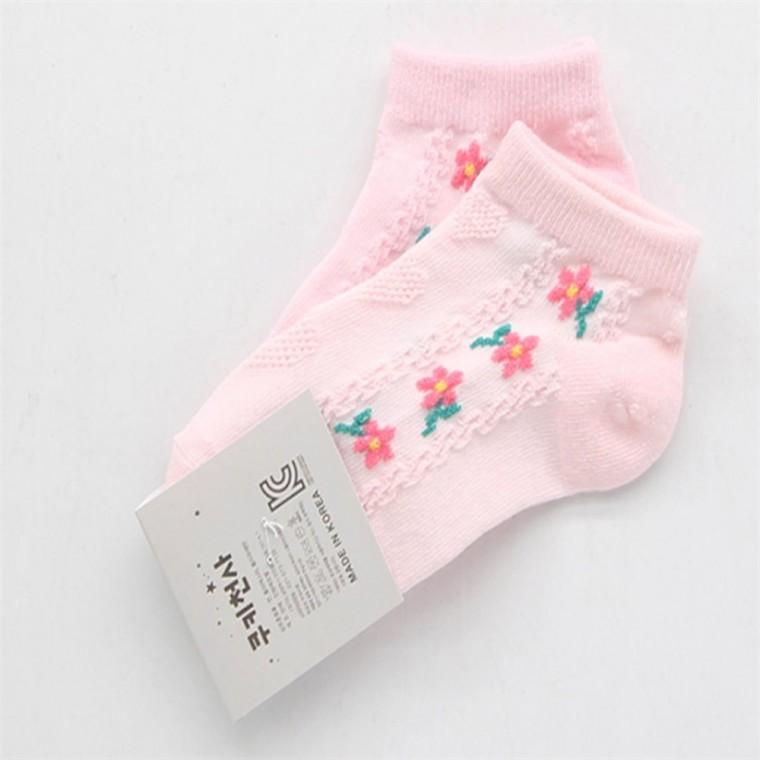 여아 플라워 키즈 발목양말 5P 9-10세용 유치원 아동양말 사계절