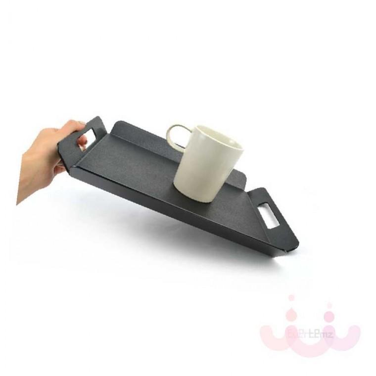 업소용 논슬립 쟁반 대 블랙 카페쟁반 카페트레이 플라스틱쟁반