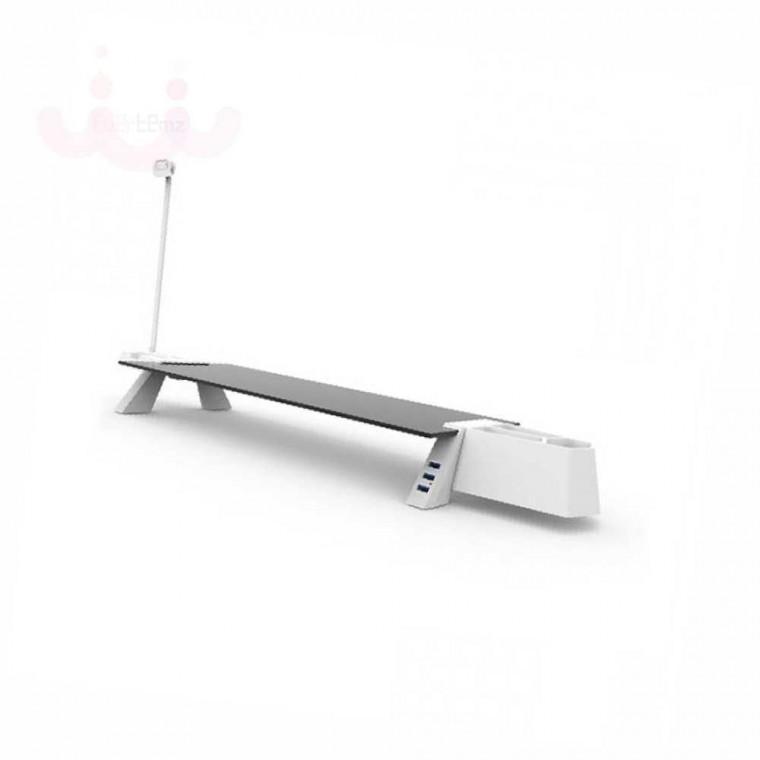 모니터받침대 USB 허브 책상모니터받침대 화이트모니터선반 모니터스탠드