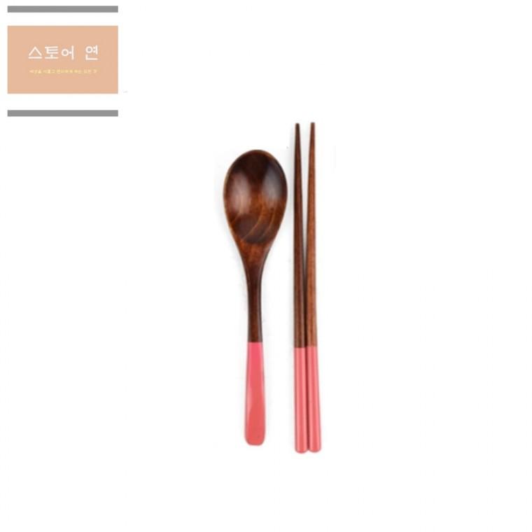 연은마트 컬러 옻칠 수저세트 색상랜덤 가정용수저세트 식당수저