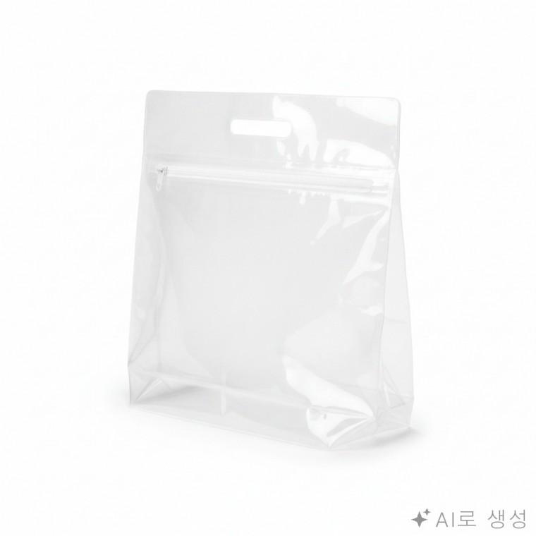 손잡이 해변 파우치 자수방수파우치 투명창자수파우치 미니파우치