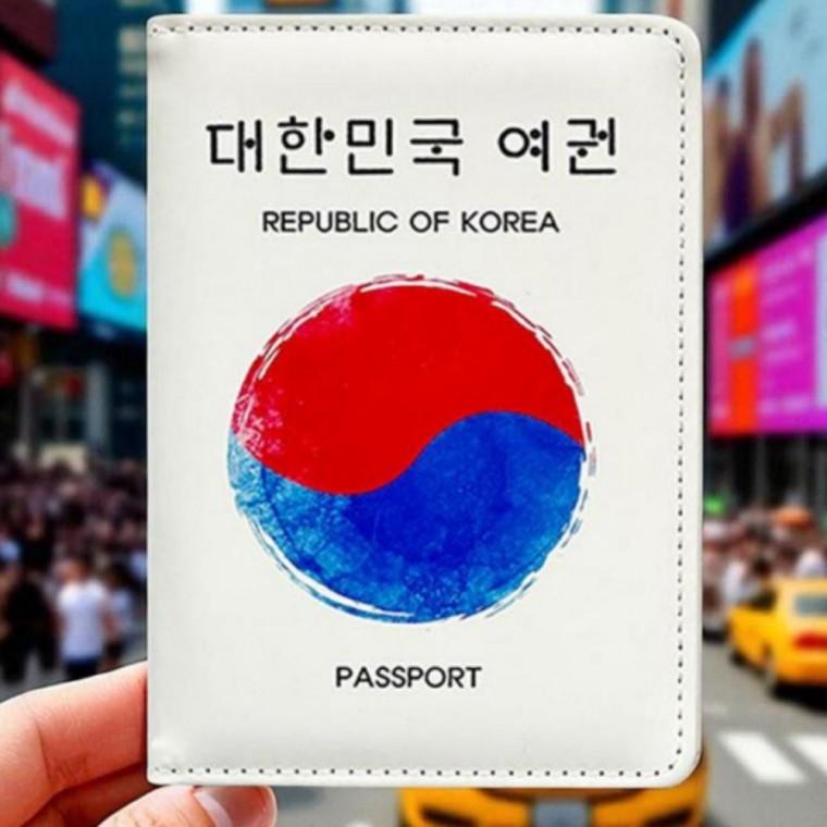 태극 문양 안티스키밍 여권 커버 해외 여행용 RFID 차단 전자 케이스 지갑 도난 방지 필수품
