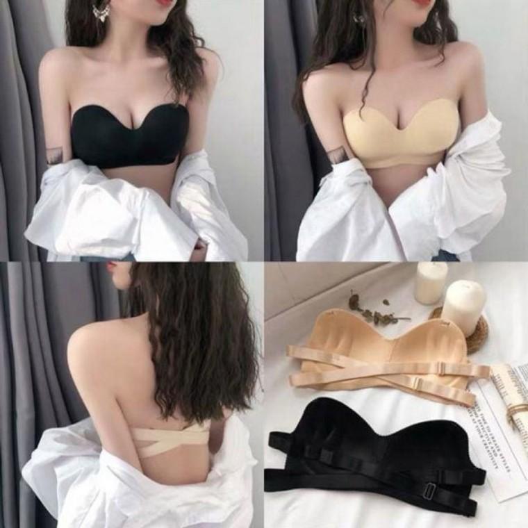 오프숄더 누드브라 노와이어 브라렛
