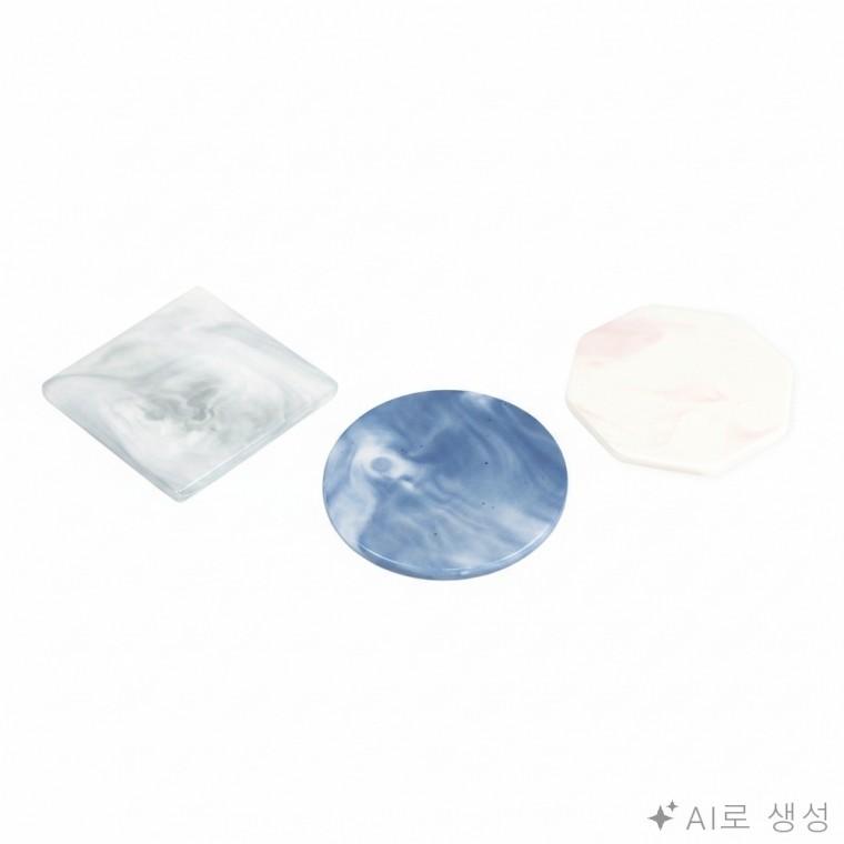 사각 컵 홈카페 받침 코스터 레코드코스터 티코스터 물흡수컵받침