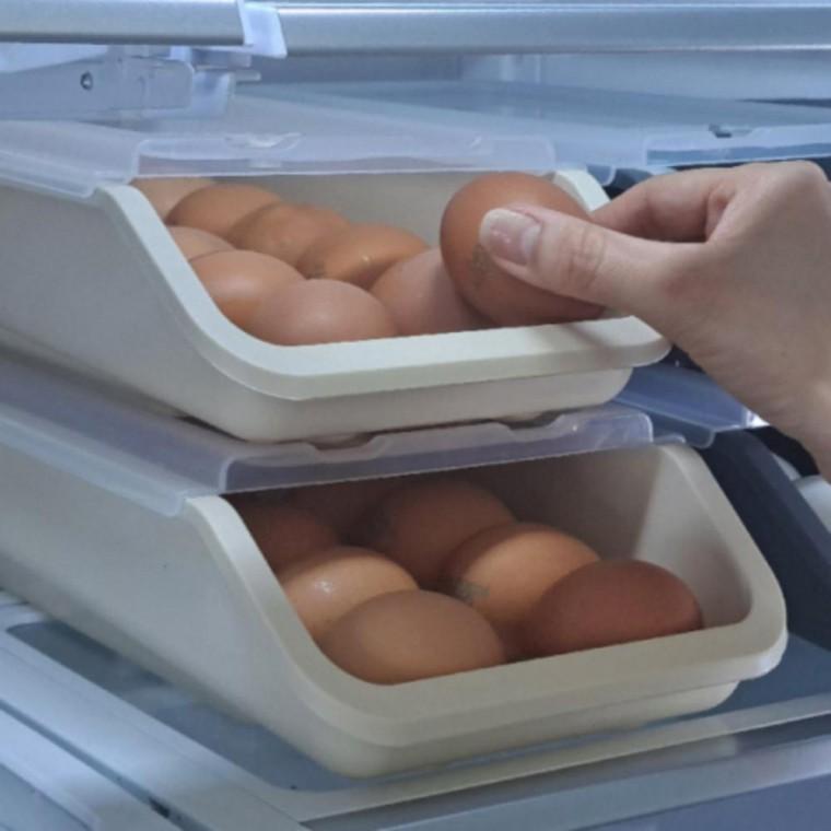 계란 에그 달걀 트레이 슬라이딩 보관함 정리함 2p세트
