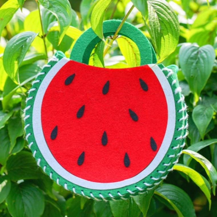 아동 어린이 DIY 공예 펠트 여름 수박 가방 만들기