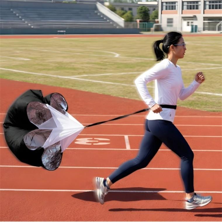 달리기허리가방 달리기훈련 낙하산 블랙