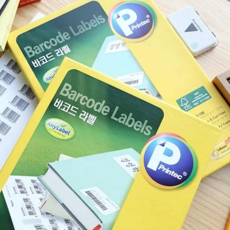 바코드라벨 65칸 100매 바코드용지 A4라벨지 물류바코드 바코드용라벨 바코드출력