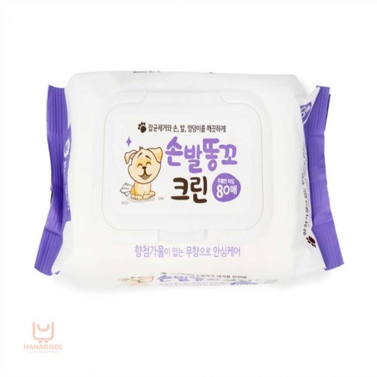 무향 애견 물티슈 80매 캡형 에티펫물티슈 강아지발티슈 펫티슈