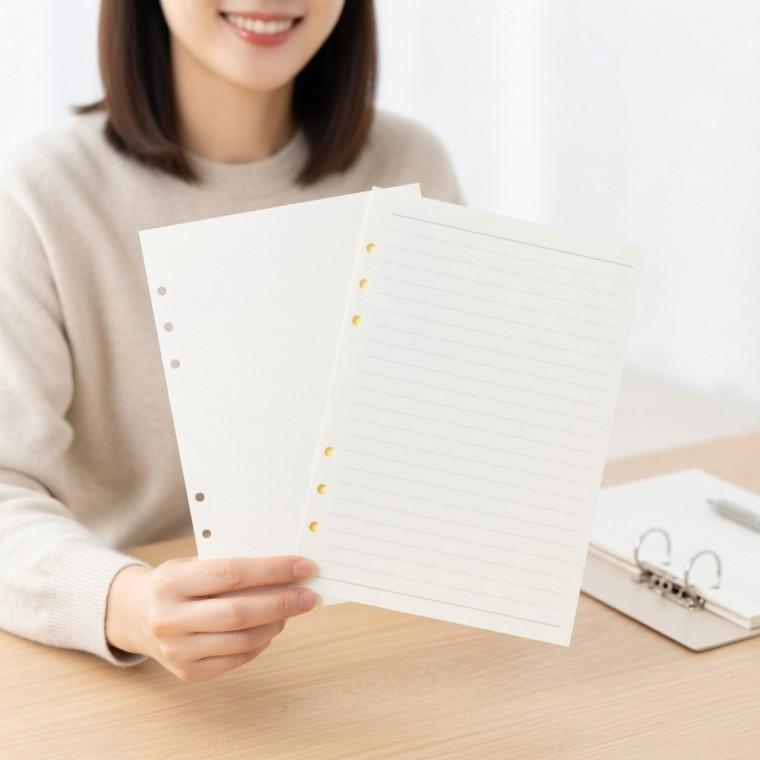 A5 6공 다이어리 속지 용지 리필 노트 플래너 바인더 문구