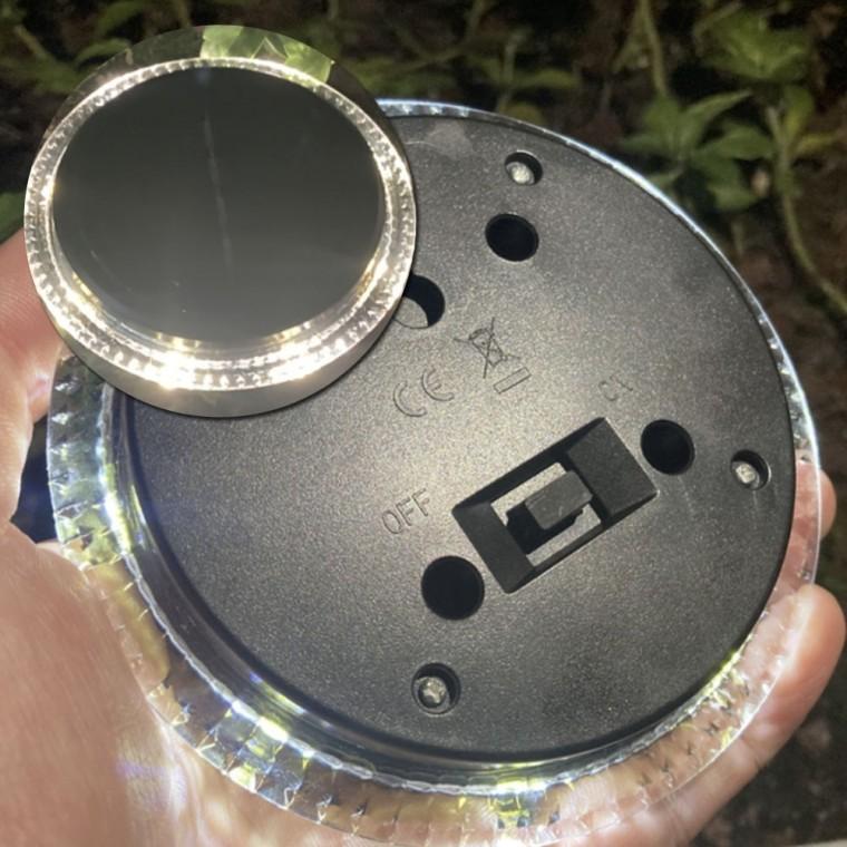 태양열 LED 원형 조명등 110mm IP68 방수
