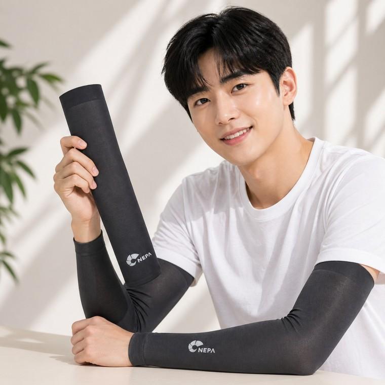 UV 차단 쿨토시 무봉제 손목 벤딩 그레이