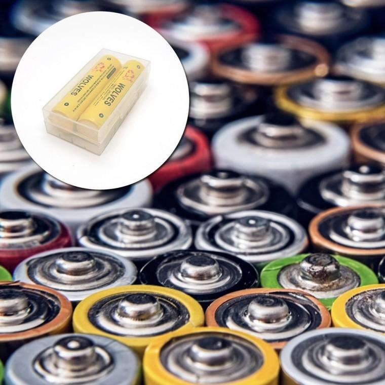 3.7V 보호회로 리튬이온 2600mAh 18650 배터리 2 개 세트