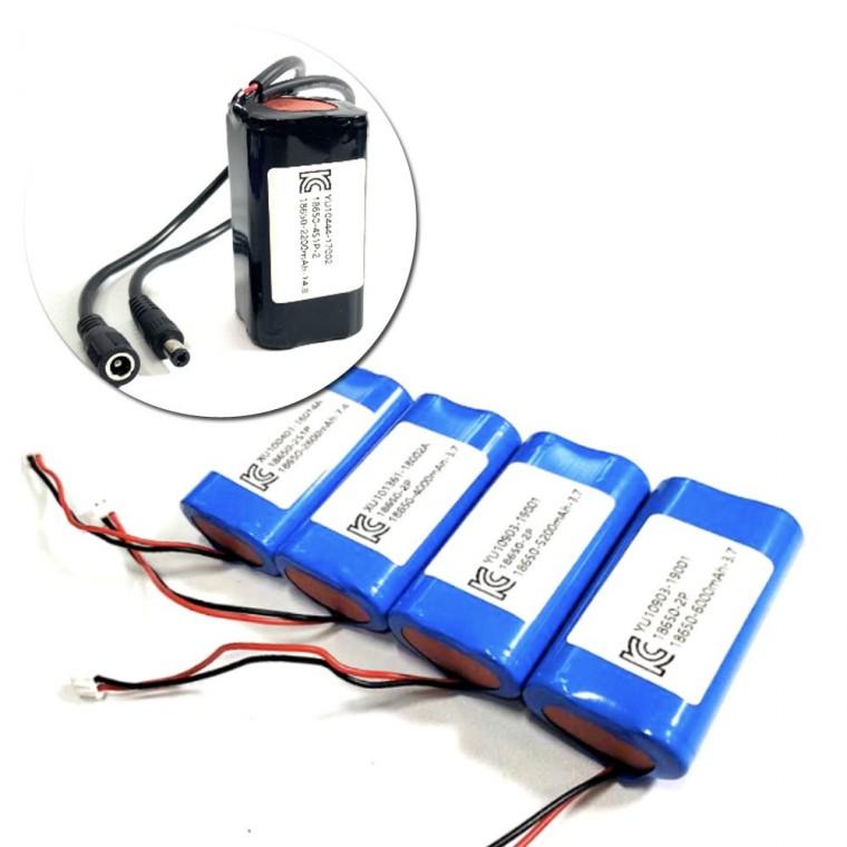리튬이온 배터리 팩 14 8V 2200mAh 보호회로 포함