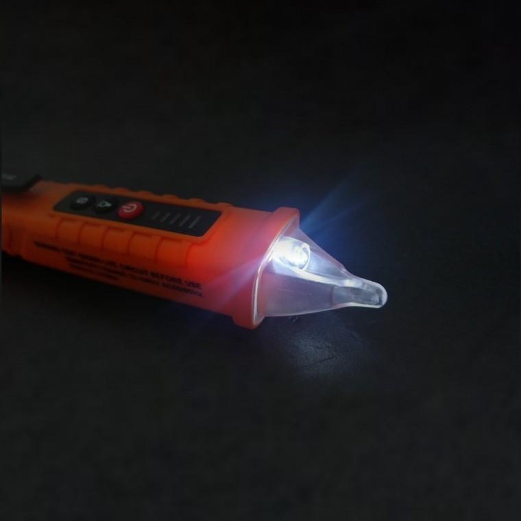 비접촉 AC 전압 검전기 LED 부저 감도조절 기능