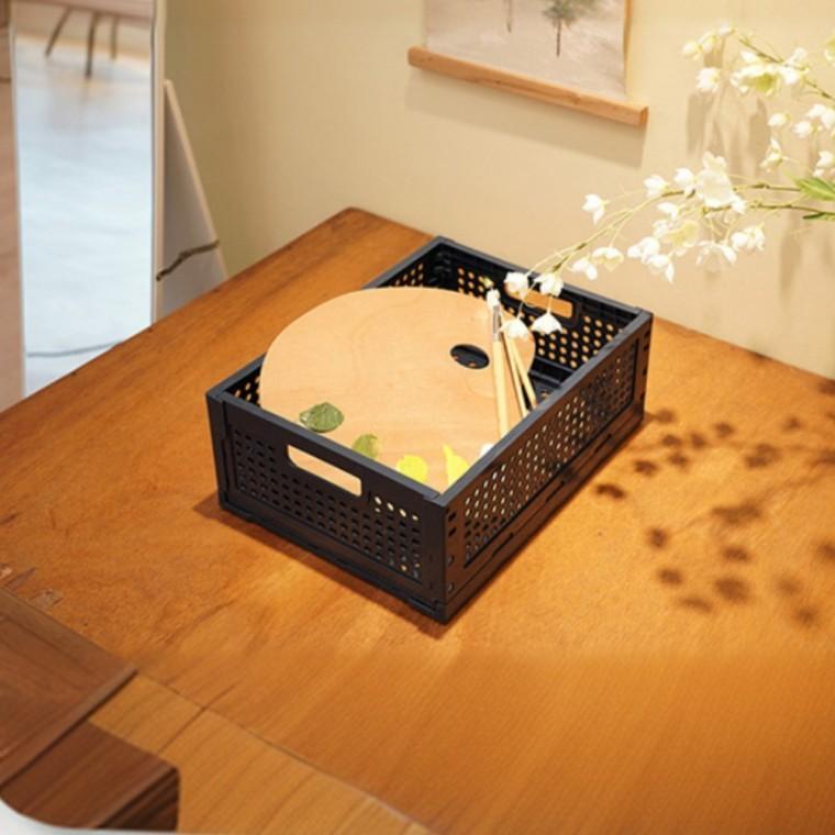 튼튼한 접이식 캠핑 폴딩박스 400x300x150 네이비