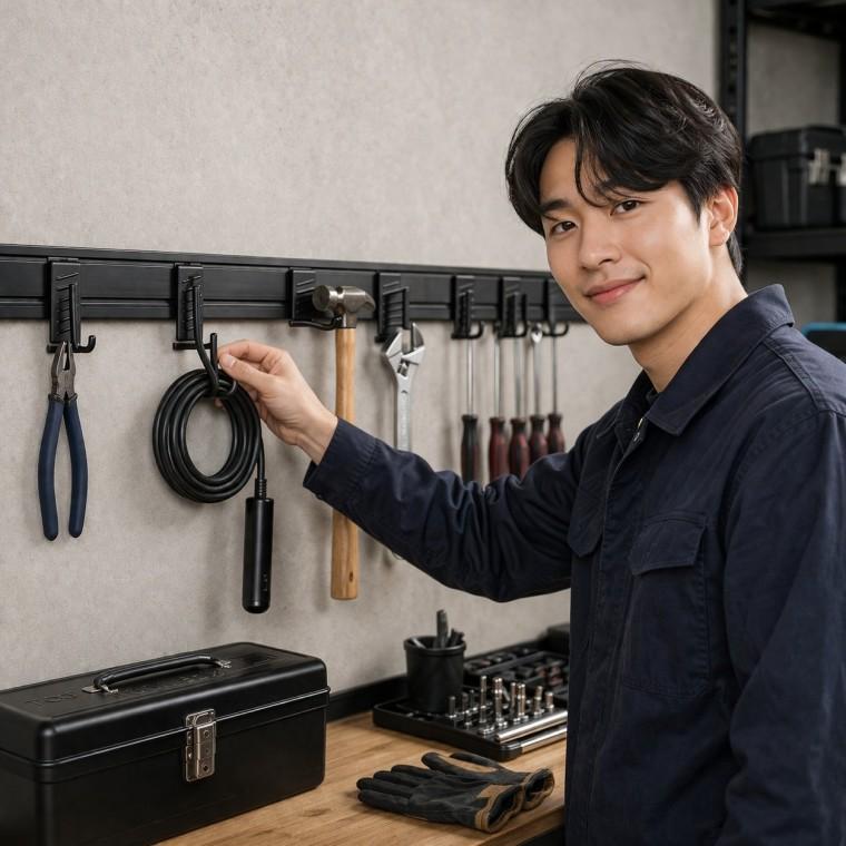 스토리지 후크 레일 공구 걸이 제이 후크