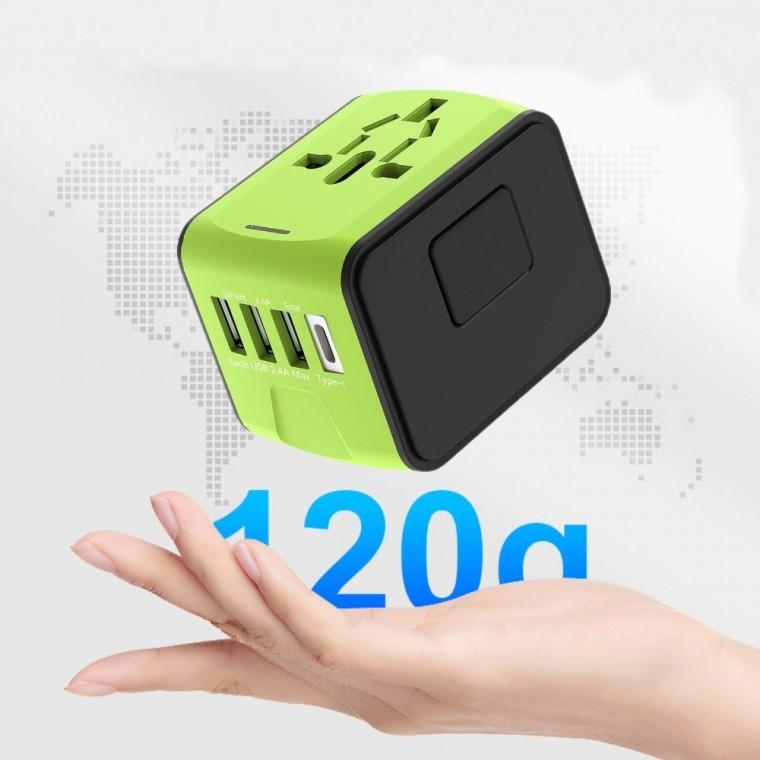 컴팩트 여행용 멀티 어댑터 C 타입 포트 120g