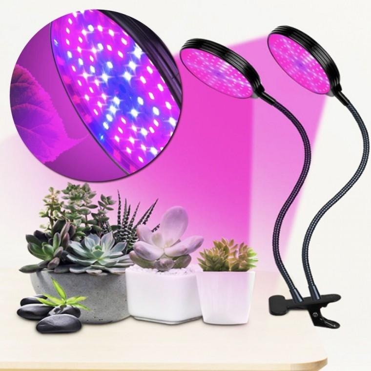 USB 방식 풀 스펙트럼 2 헤드 30W 156 LED 식물 성장 조명