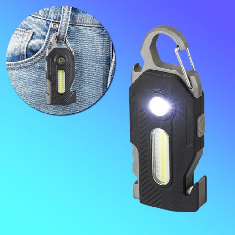 충전식 2in1 코브 led 미니 키체인 라이트