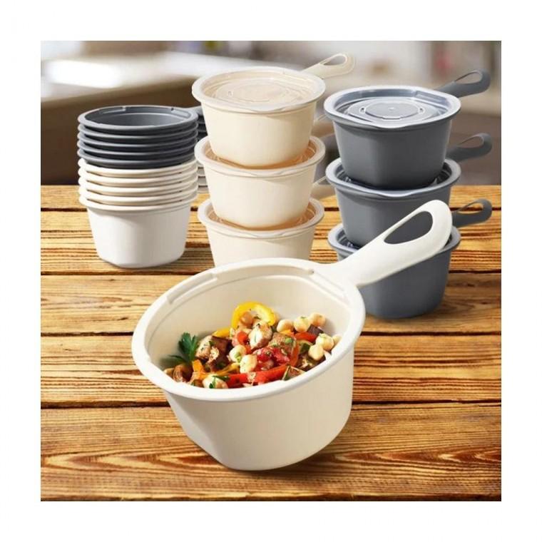 루미나D 냉동밥보관용기 275ml 10p 손잡이 냉장고 소분 식품 보관용