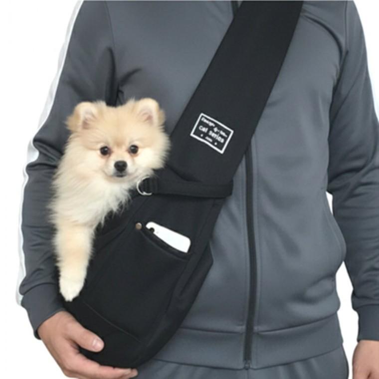 애견이동가방 강아지 가방 숄더백 슬링백 고양이 01) 그레이
