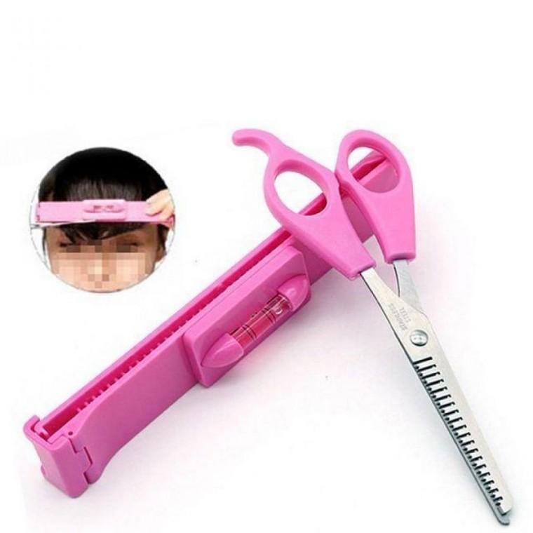 셀프 자연 스러운 앞머리 자르기 컷팅 미용 가위 세트 앞머리가위 숱가위 클립 미용실