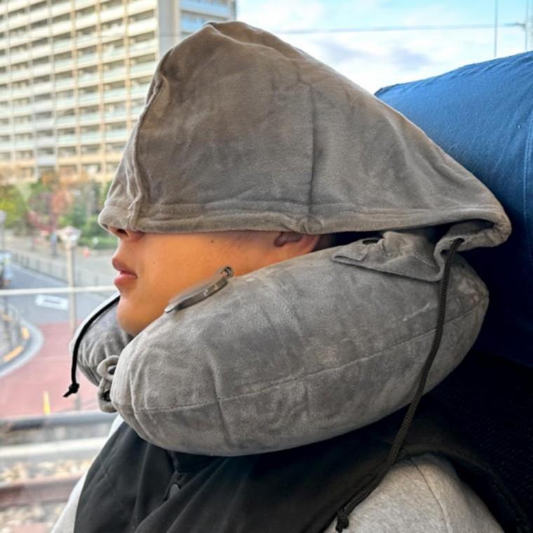 여행용 비행기 기내용 에어 목베개 쿠션 U형 그레이