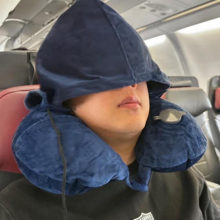 여행용 비행기 기내용 에어 목베개 쿠션 U형 네이비