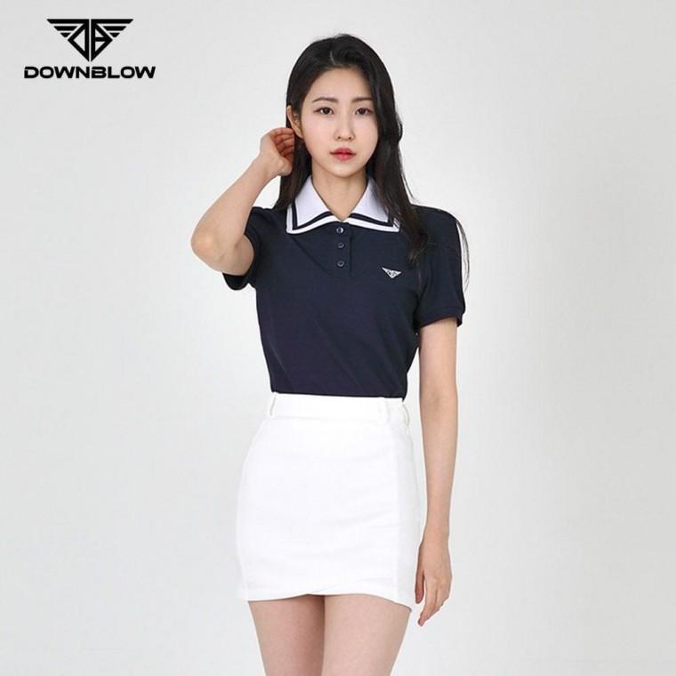 마린 티셔츠 웨어 여름 카라 골프 반팔 여성 클