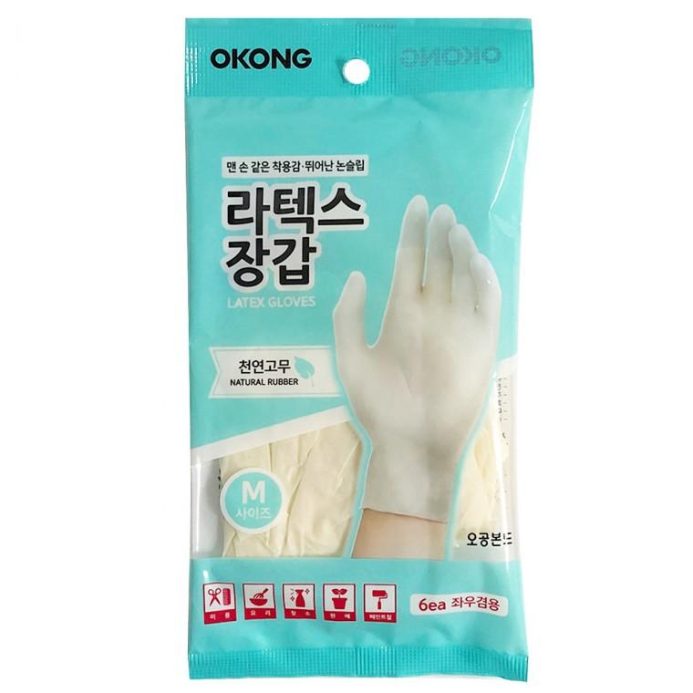 오공 라텍스 장갑(3켤레) 니트릴장갑 미용장갑 일회용
