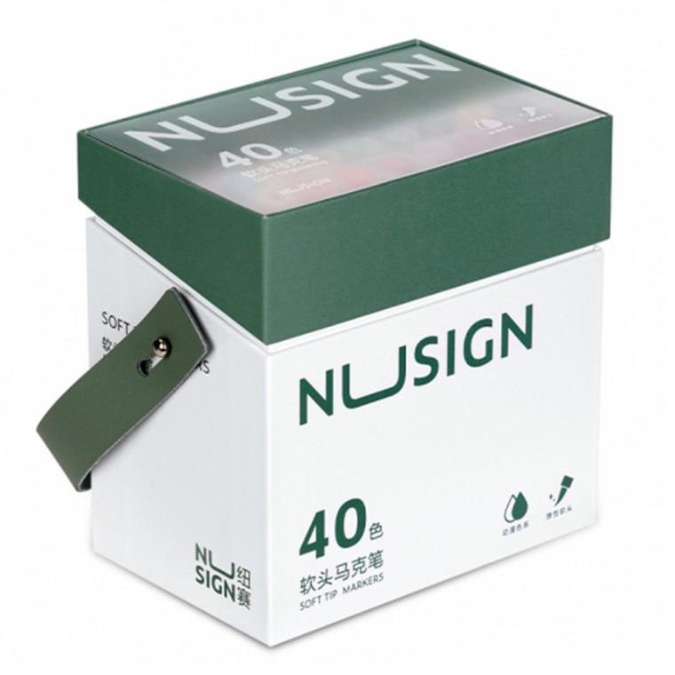 델리 마카 누사인 트윈 스케치 브러쉬마카 40색 NS736-40 마커 미술마카 드로윙마카