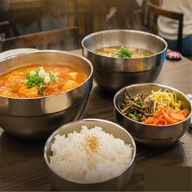 스텐 탕기 이중대접 원형탕기