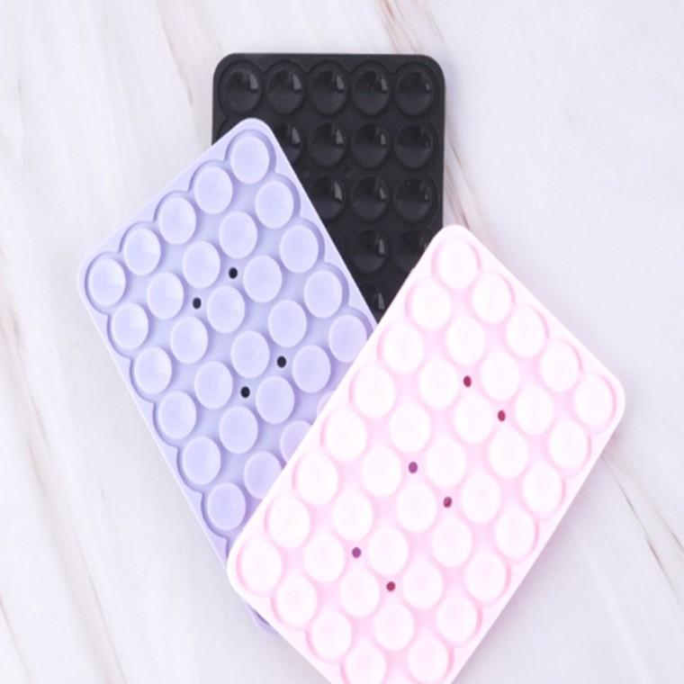휴대폰 실리콘 컬러 흡착 패드 판 6.5X10CM 휴대폰흡착패드 핸드폰흡착거치대 핸드폰흡착판