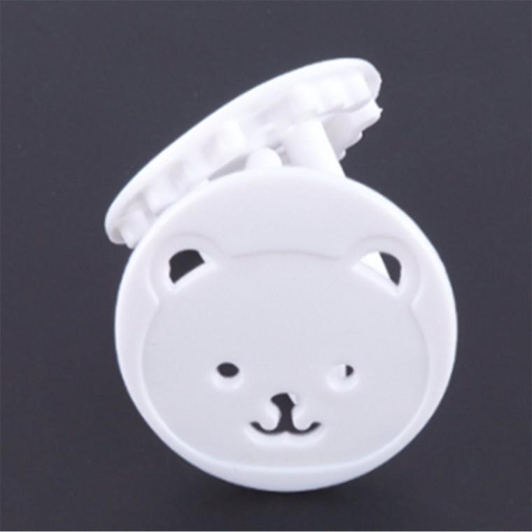 베어 캐릭터 플라스틱 컨센트 마개 커버 6cm (화이트) 5개입 전기안전커버 콘센트보호커버 콘센트홀더