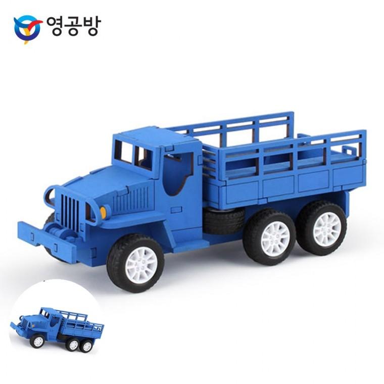 방학숙제만들기 나무조립장난감 모형집 목재만들기키트 모형장난감 풀백카 GMC 제무시 트럭